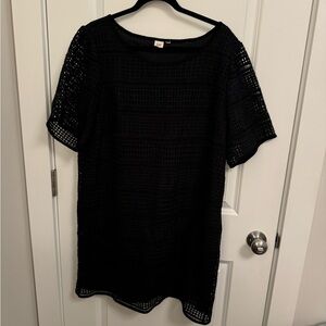 Gap Short Sleeve Dress (size: XL; color: Black)
